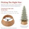 Best Choice Products 24in Woven Hyacinth Christmas Tree Collar, Tree Skirt Accessory w/ Cord Cut-Out